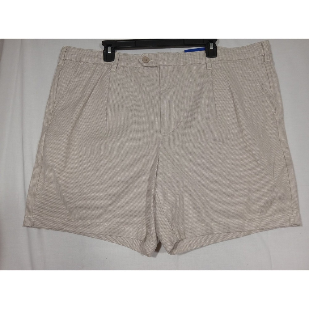 Apt.9 Performance Tech‎ Shorts Men's 42 Beige Slim Fit 7" Inseam Pleated